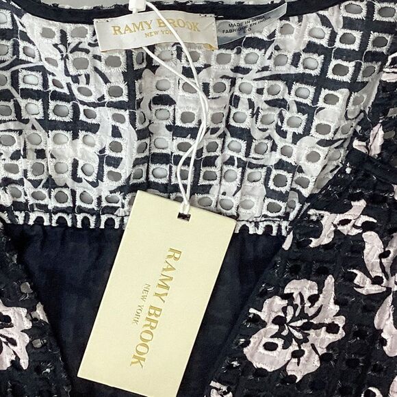 RAMY BROOK Size L NWT Boone Printed Floral Mini Drop Waist Cotton Printed Dress - Picture 6 of 15